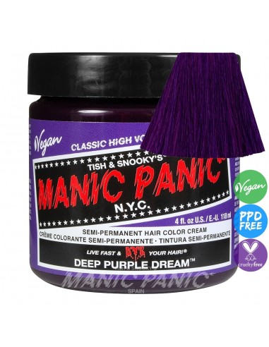 Tinte púrpura oscuro para el pelo MANIC PANIC CLASSIC DEEP PURPLE DREAM