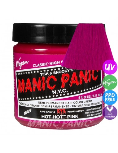 Tinte rosa eléctrico para el pelo MANIC PANIC CLASSIC HOT HOT PINK