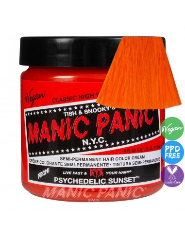 Tinte naranja fuego para el pelo MANIC PANIC CLASSIC PSYCHEDELIC SUNSET