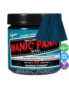 Tinte azul turquesa oscuro para el pelo MANIC PANIC CLASSIC VOODOO FOREST