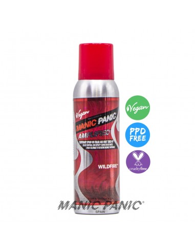 Spray de color temporal para el pelo rojo anaranjado MANIC PANIC WILDFIRE