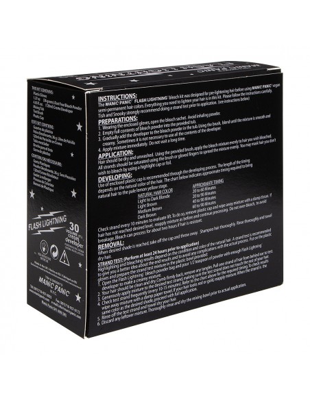 Kit vegano para la decoloración del cabello MANIC PANIC 30 VOL.