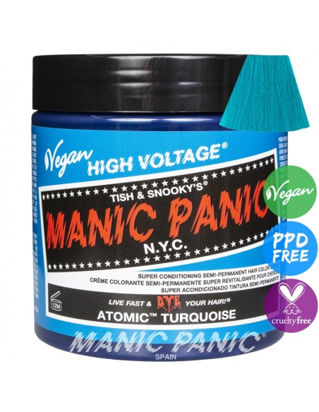 Tinte azul turquesa para el pelo MANIC PANIC MAXI CLASSIC ATOMIC TURQUOISE