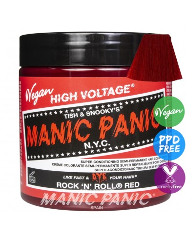 Tinte rojo para el pelo MANIC PANIC MAXI CLASSIC ROCK ´N´ ROLL RED