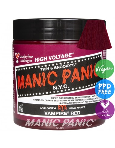 Tinte rojo para el pelo MANIC PANIC MAXI CLASSIC VAMPIRE RED