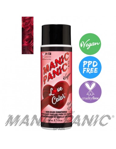 mascarilla de color rojo intenso manic panic love color red desire