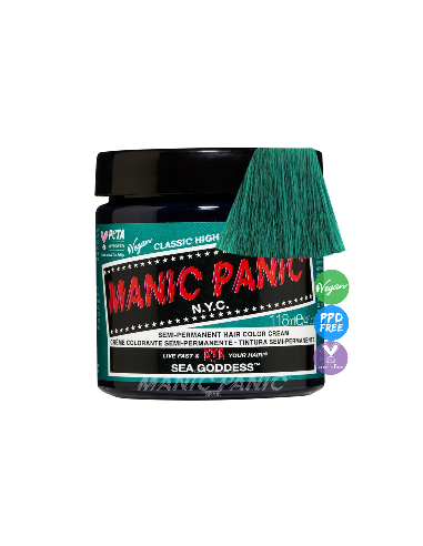 Tinte verde agua oscuro para el pelo MANIC PANIC CLASSIC SEA GODDESS