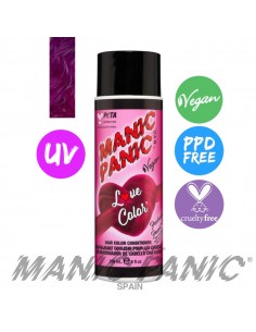 mascarilla de color rosa fucsia neón manic panic love color fuschia fever