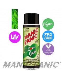 mascarilla de color verde intenso neón manic panic love color green venus