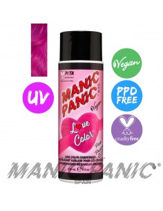 mascarilla de color rosa neón manic panic love color pink passion