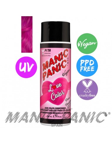 mascarilla de color rosa neón manic panic love color pink passion