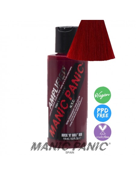 Tinte rojo intenso para el pelo MANIC PANIC AMPLIFIED ROCK 'N' ROLL RED