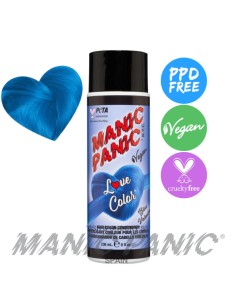 mascarilla de color azul electrico manic panic love color blue valentine