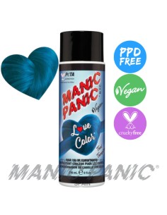 mascarilla de color azul turquesa manic panic love color teal temptress