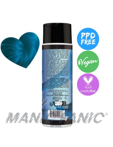 mascarilla de color azul turquesa manic panic love color teal temptress
