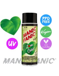 acondicionador de color verde intenso neón manic panic love color green venus