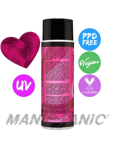 acondicionador de color rosa fucsia neón manic panic love color fuschia fever