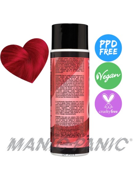 acondicionador de color rojo intenso manic panic love color red desire