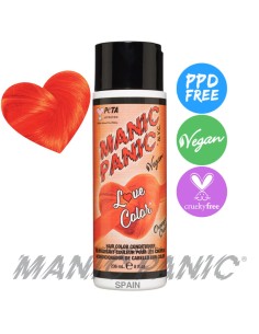 acondicionador de color naranja eléctrico manic panic love color orange crush