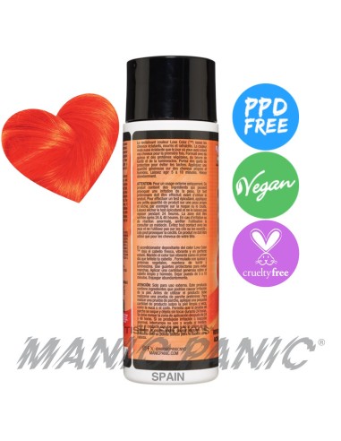 acondicionador de color naranja eléctrico manic panic love color orange crush