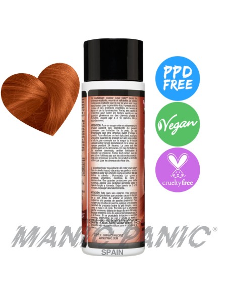 acondicionador de color castaño cobrizo claro manic panic love color copper kitty