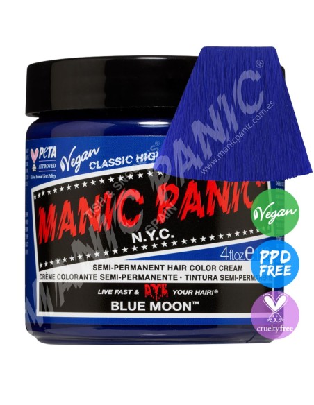 Tinte azul intenso para el pelo MANIC PANIC CLASSIC BLUE MOON