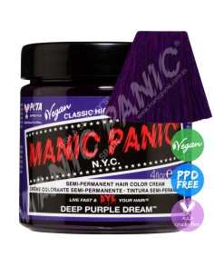 Tinte púrpura oscuro para el pelo MANIC PANIC CLASSIC DEEP PURPLE DREAM
