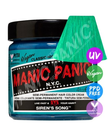 Tinte verde turquesa para el pelo MANIC PANIC CLASSIC SIREN'S SONG