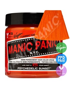 Tinte naranja fuego para el pelo MANIC PANIC CLASSIC PSYCHEDELIC SUNSET