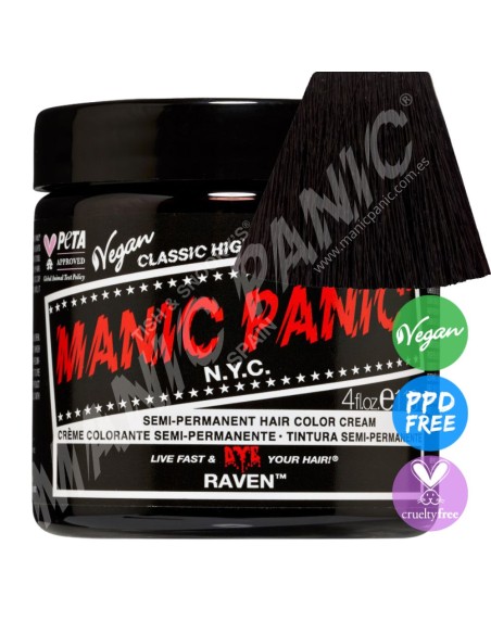 Tinte negro para el pelo MANIC PANIC CLASSIC RAVEN