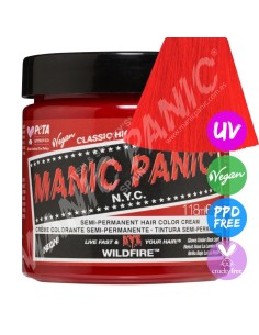 Tinte rojo anaranjado pastel para el pelo MANIC PANIC CLASSIC WILDFIRE