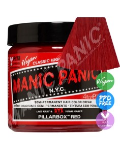 Tinte rojo eléctrico para el pelo MANIC PANIC CLASSIC PILLARBOX RED