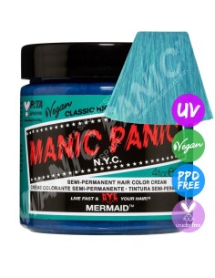 Tinte azul turquesa claro para el pelo MANIC PANIC CLASSIC MERMAID