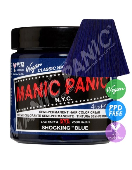 Tinte azul añil para el pelo MANIC PANIC CLASSIC SHOCKING BLUE