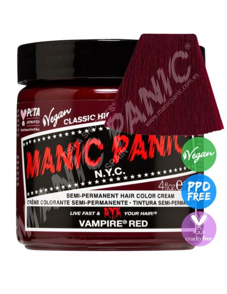 Tinte rojo sangre para el pelo MANIC PANIC CLASSIC VAMPIRE RED