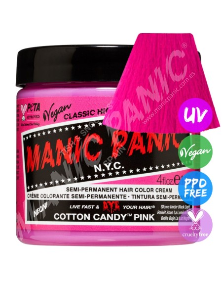 Tinte rosa algodón para el pelo MANIC PANIC CLASSIC COTTON CANDY PINK