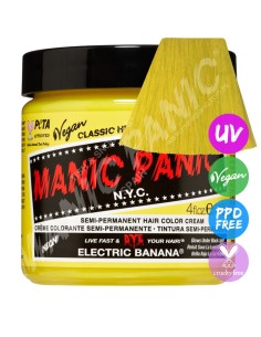 Tinte amarillo fluorescente para el pelo MANIC PANIC CLASSIC ELECTRIC BANANA