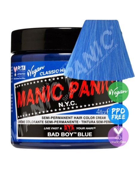 Tinte azul celeste para el pelo MANIC PANIC CLASSIC BAD BOY BLUE
