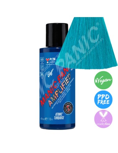 Tinte azul turquesa para el pelo MANIC PANIC AMPLIFIED ATOMIC TURQUOISE