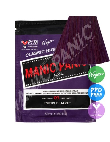 Tinte morado púrpura para el pelo MANIC PANIC MINI CLASSIC PURPLE HAZE