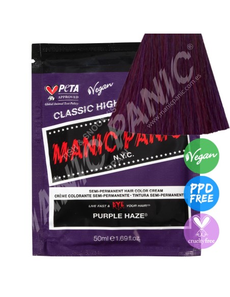 Tinte morado púrpura para el pelo MANIC PANIC MINI CLASSIC PURPLE HAZE