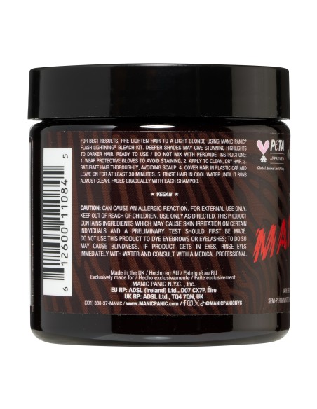 Tinte marrón espresso para el pelo MANIC PANIC CLASSIC BAT OUTTA HELL