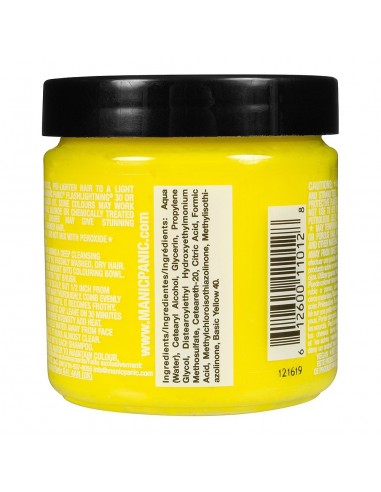 Tinte amarillo fluorescente para el pelo MANIC PANIC CLASSIC ELECTRIC BANANA