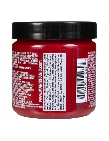 Tinte rojo intenso para el pelo MANIC PANIC CLASSIC ROCK 'N' ROLL RED