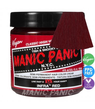 TINTE DE PELO ROJO MANIC PANIC CLASSIC INFRA RED